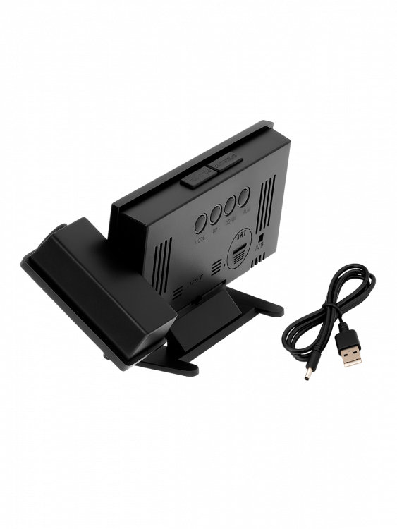 Часы электронные настольные от USB с будильником и проекцией VST 896-4 Зеленые